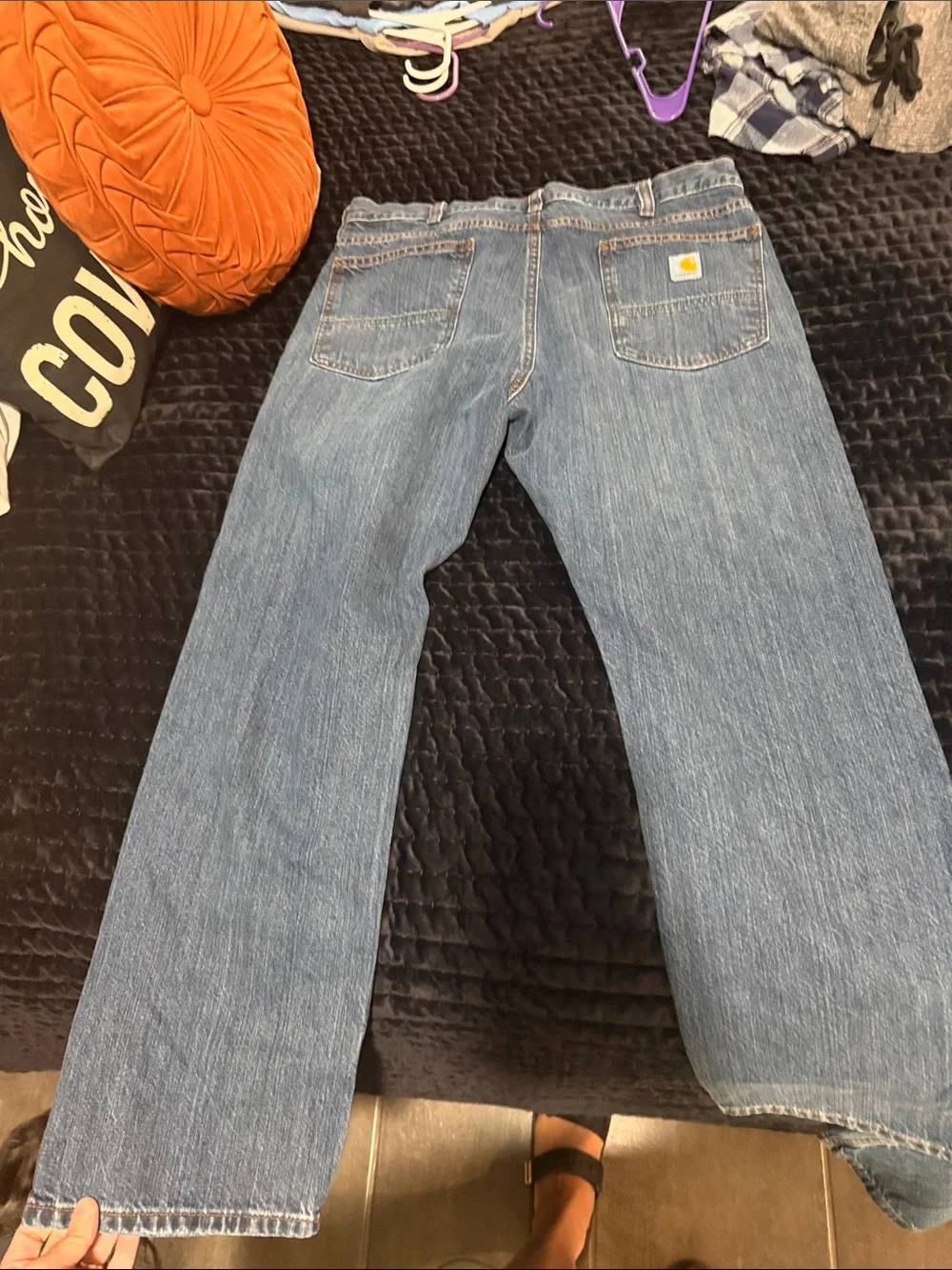 Carhartt  men’s  Relaxed Straight-Leg Jeans in Blue Wash 36x30
